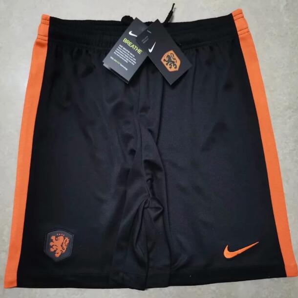 2020 EURO Netherlands Away Black Soccer Shorts